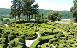 Francouzské puzzle - Francie - Gaskoňsko - Marqueyssac, zdejší zahrady vznikly 1861 na skalnatém kopci